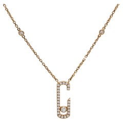 Messika Gigi Hadid Move Addiction Diamond 18k Rose Gold Necklace