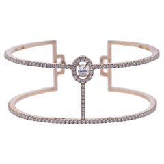 Messika Glam'azone 2 Row Diamond Rose Gold Bracelet