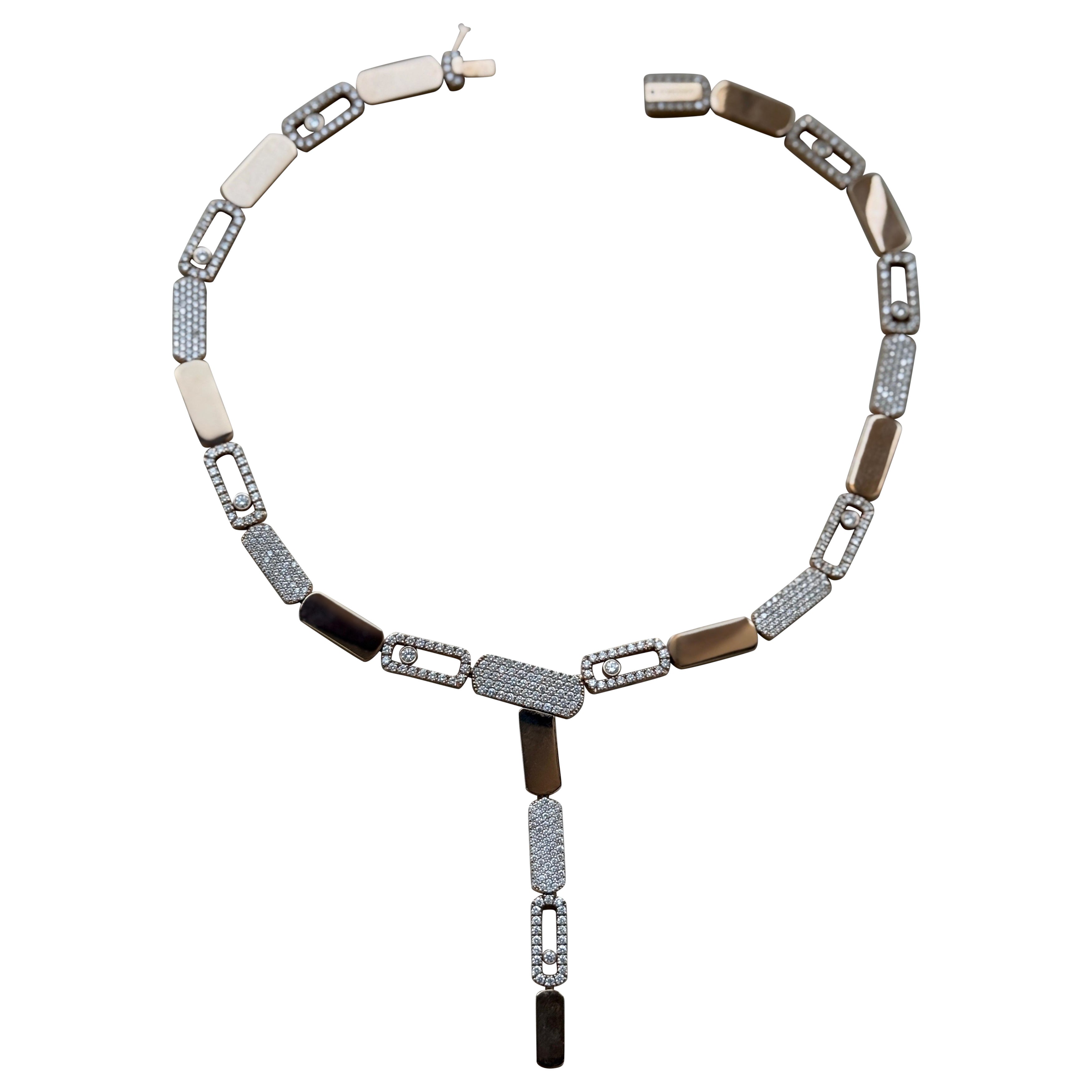 Pre-owned Messika Imperial Move Pav� Tienecklace In Multiple
