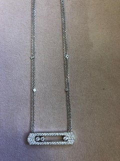 Messika Joaillerie "Move" Diamond Necklace in 18 Karat White Gold