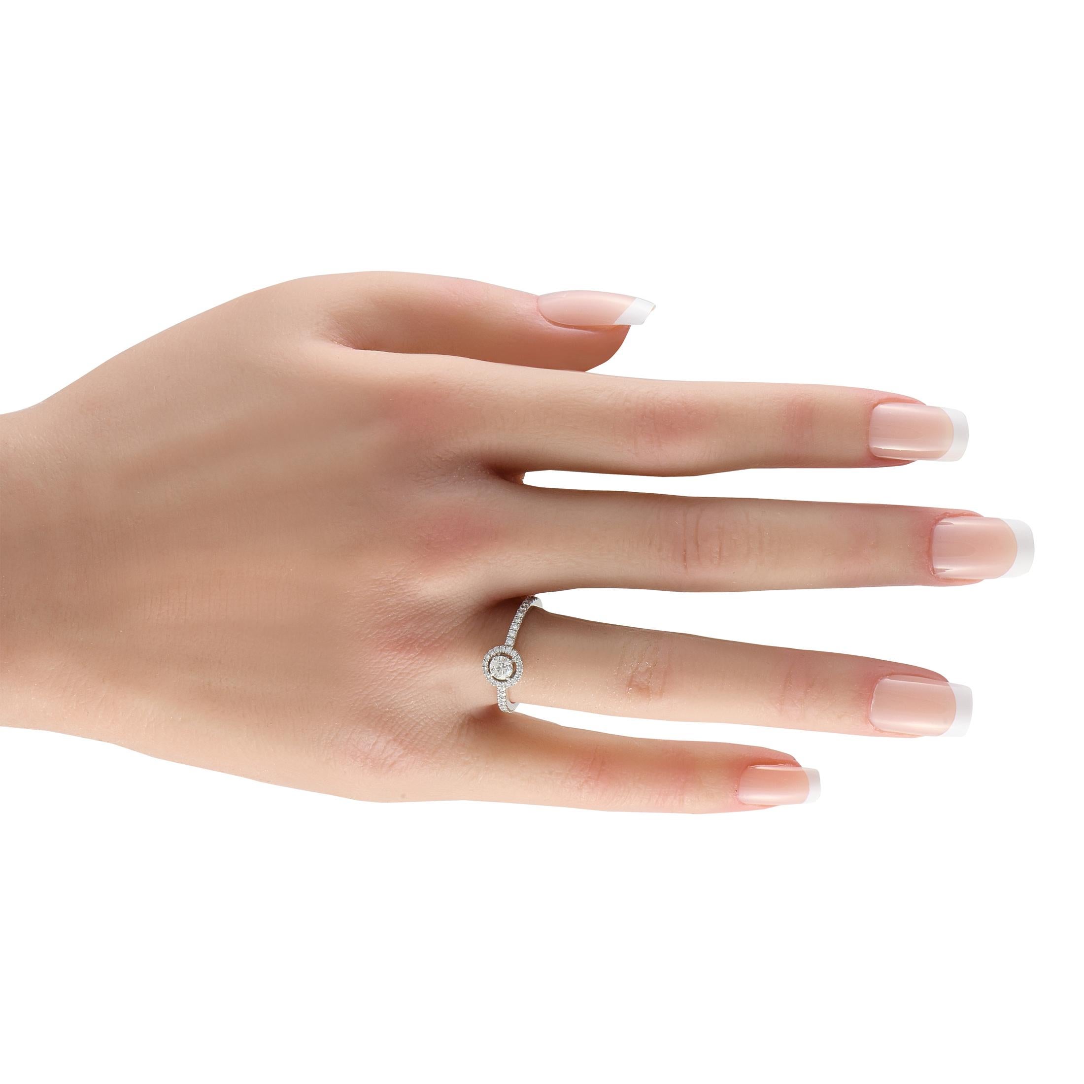 Round Cut Messika Joy 18K White Gold 0.50ct Diamond Ring