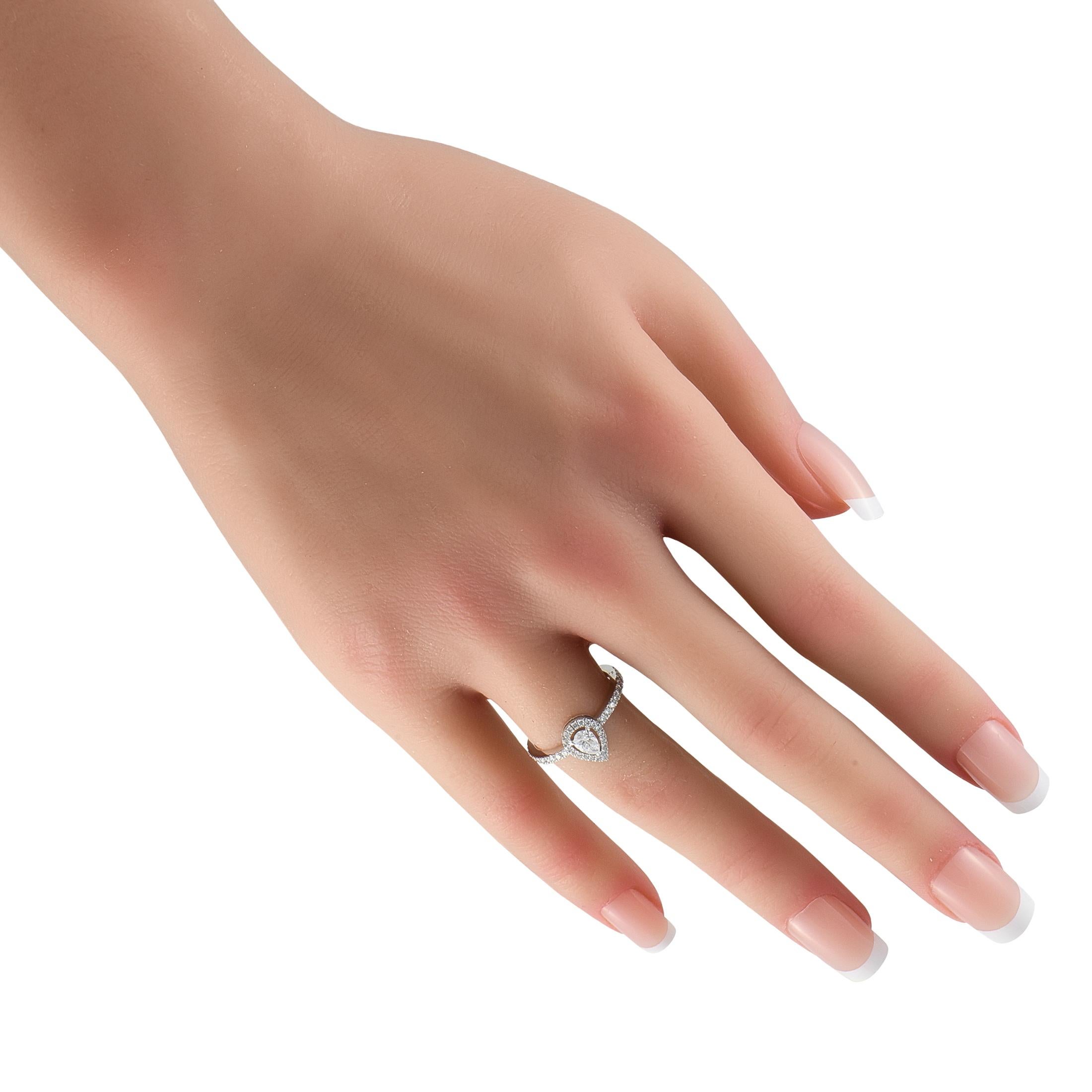Round Cut Messika Joy 18K White Gold 0.50ct Diamond Ring