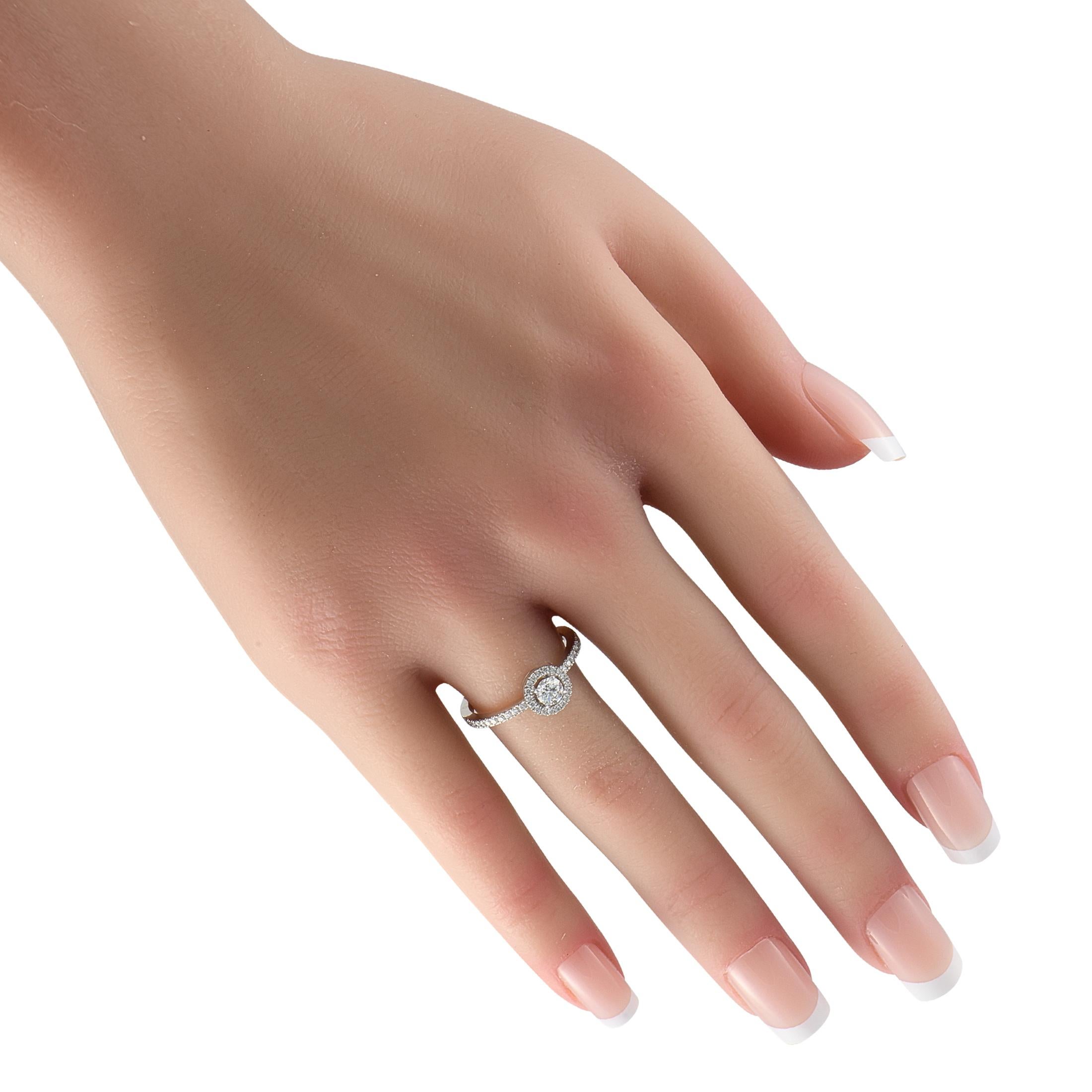 Round Cut Messika Joy 18K White Gold 0.50ct Diamond Ring