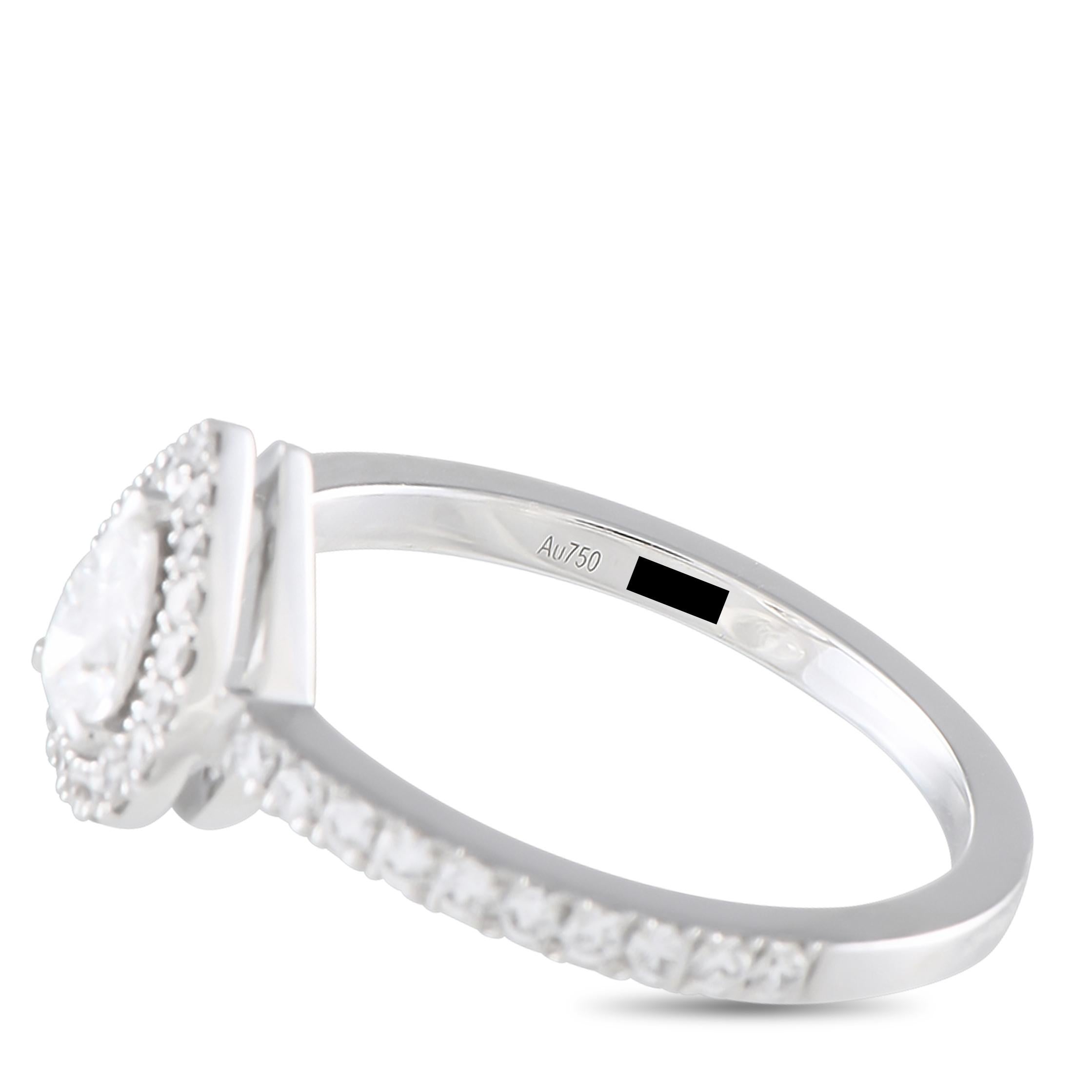Messika Joy 18K White Gold 0.50ct Diamond Ring In New Condition In Southampton, PA