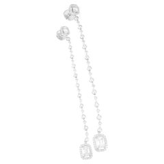 Messika Joy 18k White Gold Diamond Long Drop Earrings 2.04cttw