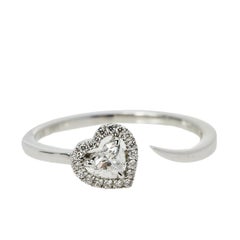 Messika Joy Coeur Diamond 18K White Gold Ring Size 54