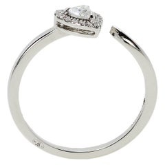 Messika Joy Coeur Diamond 18K White Gold Ring Size 54