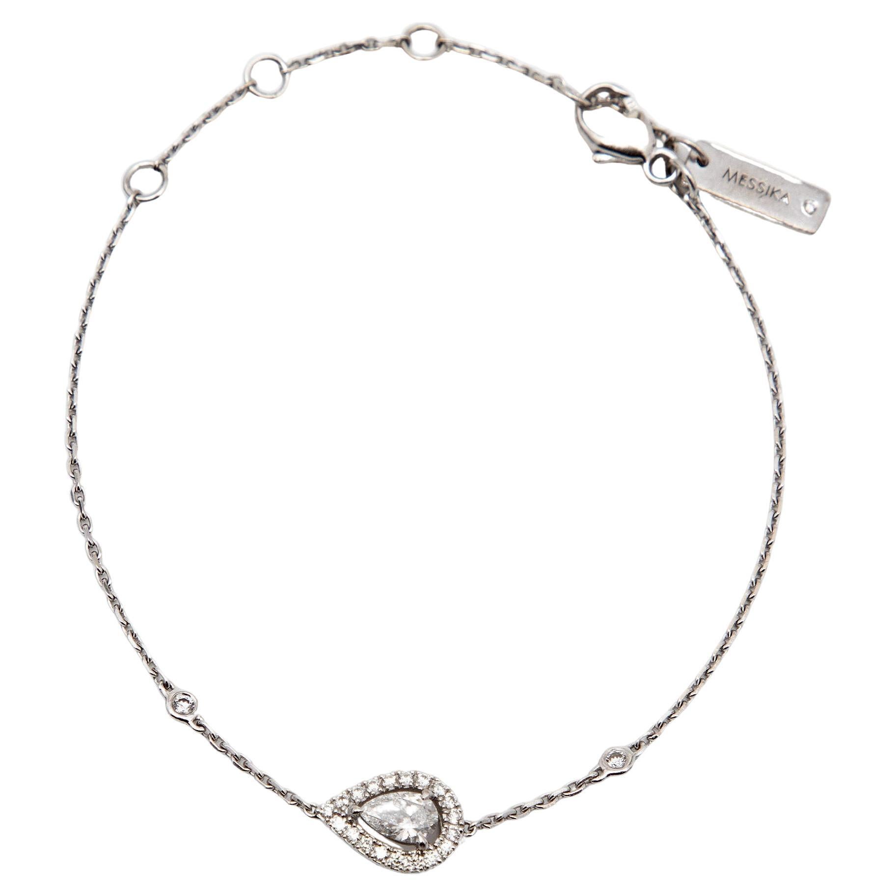 Messika Joy Diamant Poire 18k White Gold Bracelet
