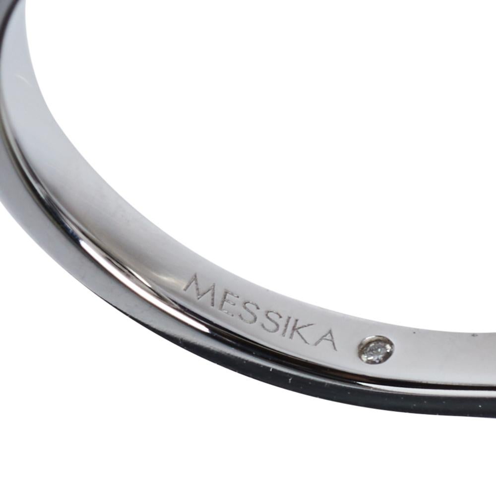 Messika Lucky Move Diamond 18K White Gold Ring Size 50.5 In Good Condition In Dubai, Al Qouz 2