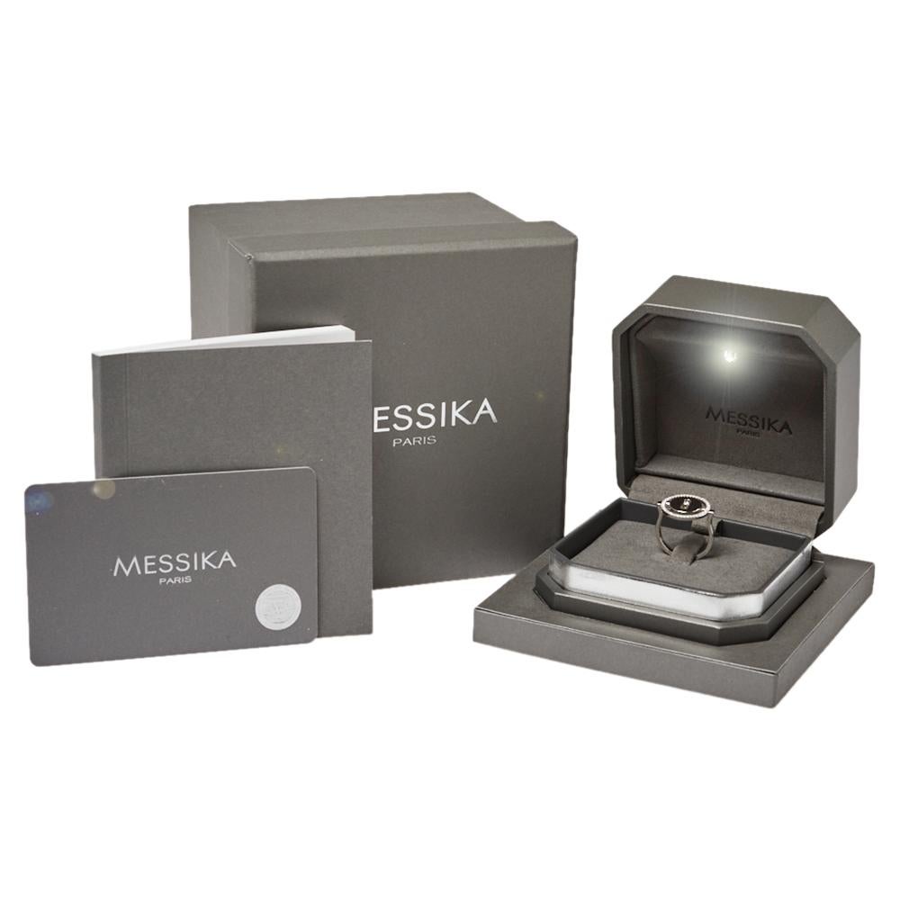 Messika Lucky Move Diamond 18K White Gold Ring Size 50.5 1