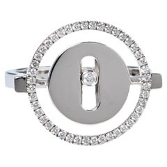 Messika Lucky Move Diamond 18K White Gold Ring Size 50.5