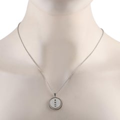 Messika Lucky Move MM, collier en or blanc 18 carats pavé de diamants 0,30 carat