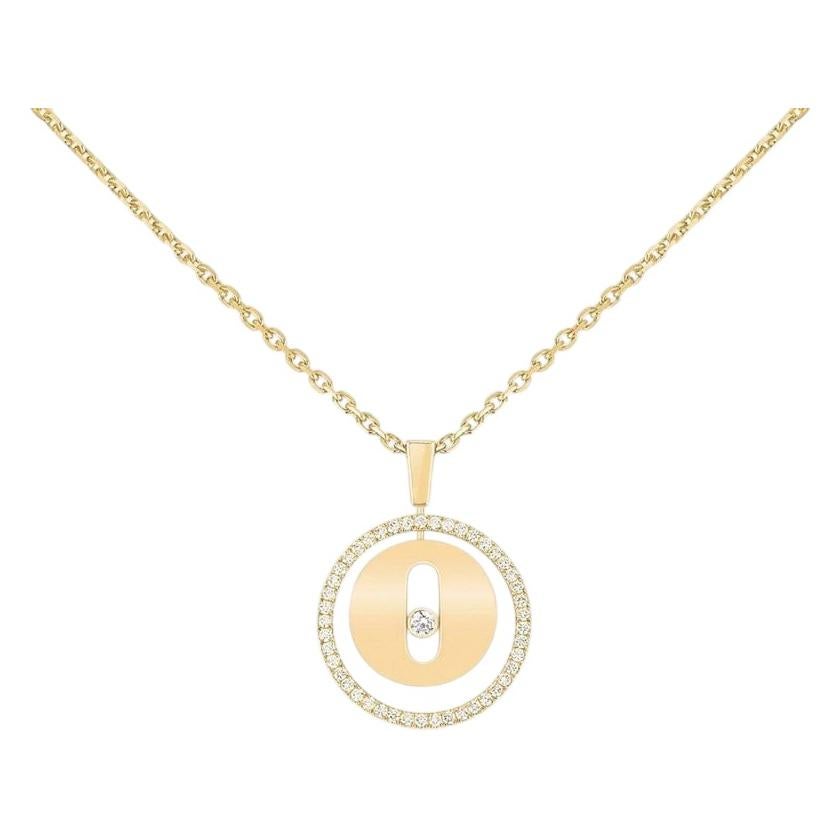 Messika Lucky Move Halskette klein in Gelbgold im Angebot