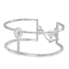 Messika Manch Glam'Azone Pulsera de 2 filas de diamantes 18K Oro Blanco 0.36Cttw SZ Pequeña