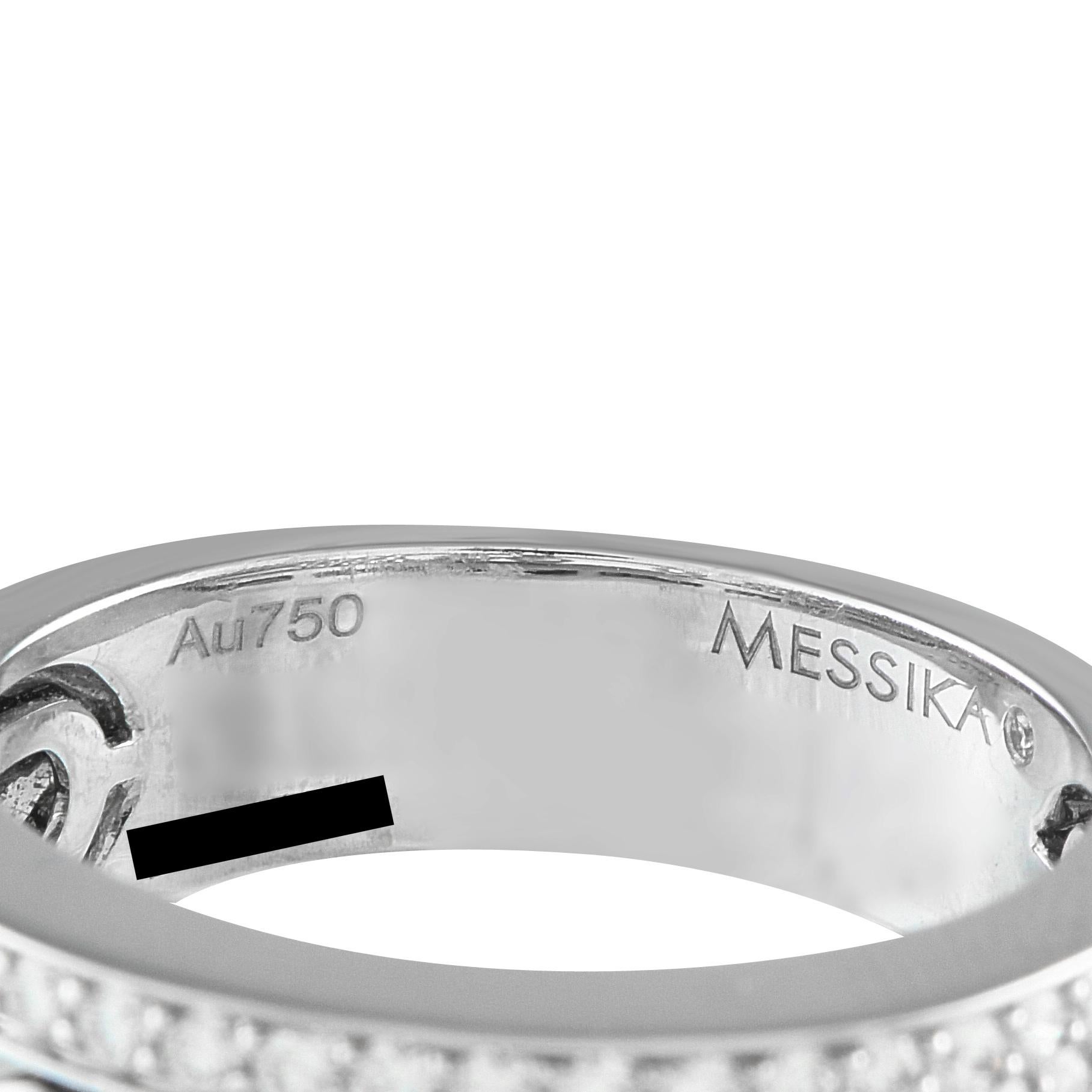 Messika Move 18K White Gold 0.99 ct Diamond Pav Ring In New Condition In Southampton, PA