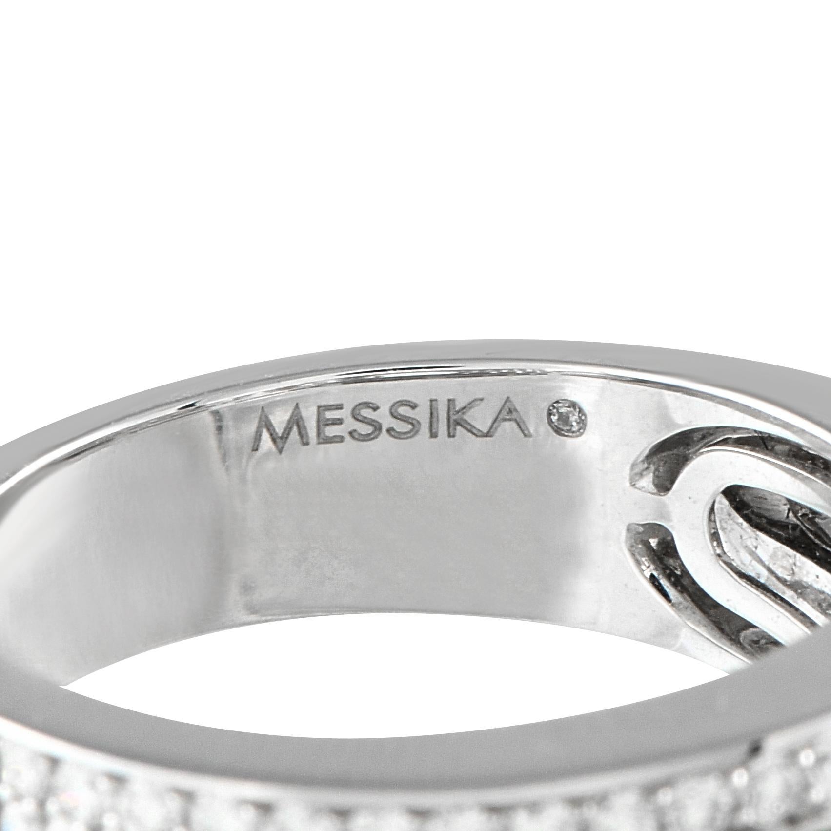 Women's Messika Move 18K White Gold 0.99 ct Diamond Pav Ring