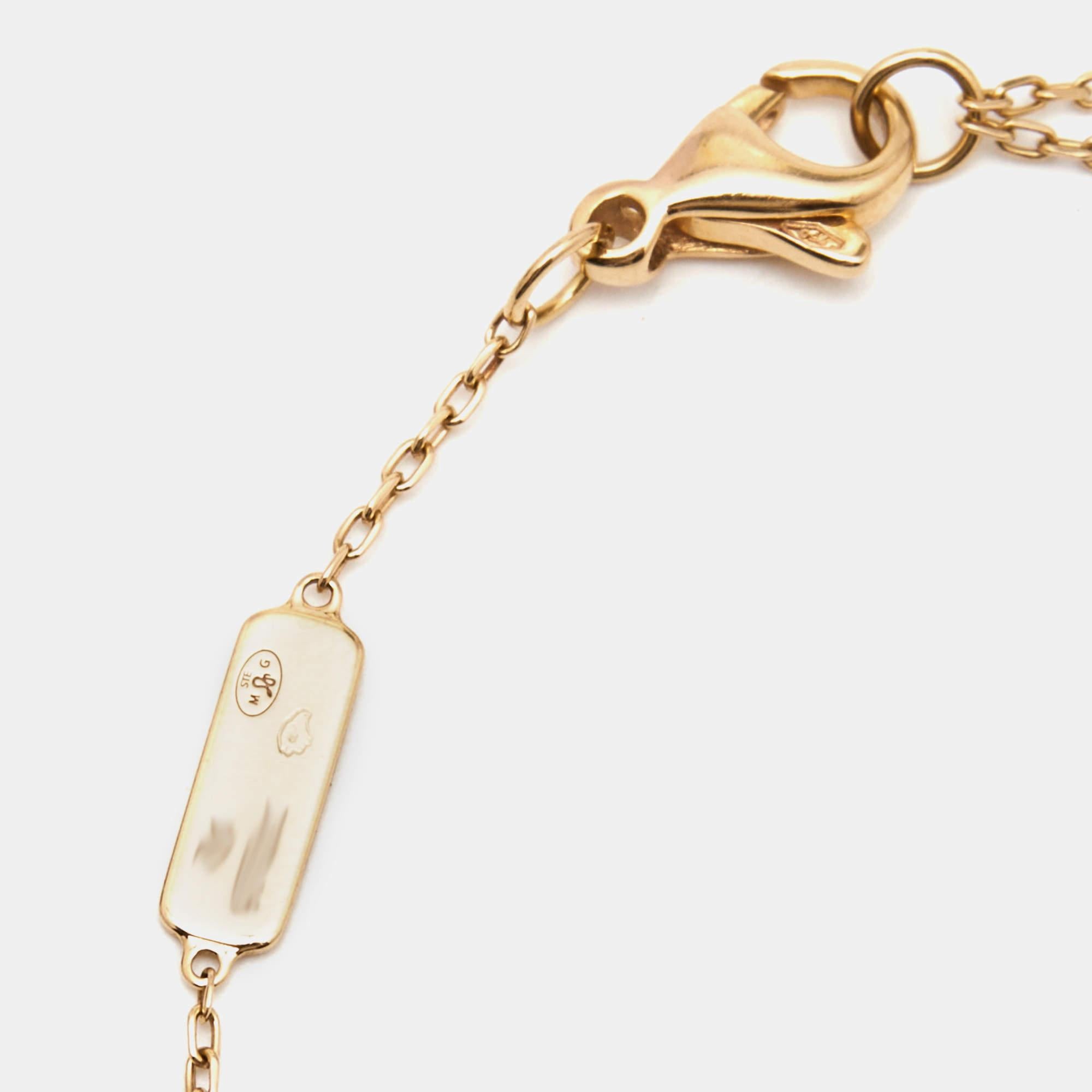 Bracelet en or rose 18 carats avec diamants Messika Move Addiction de Gigi Hadid Bon état à Dubai, Al Qouz 2