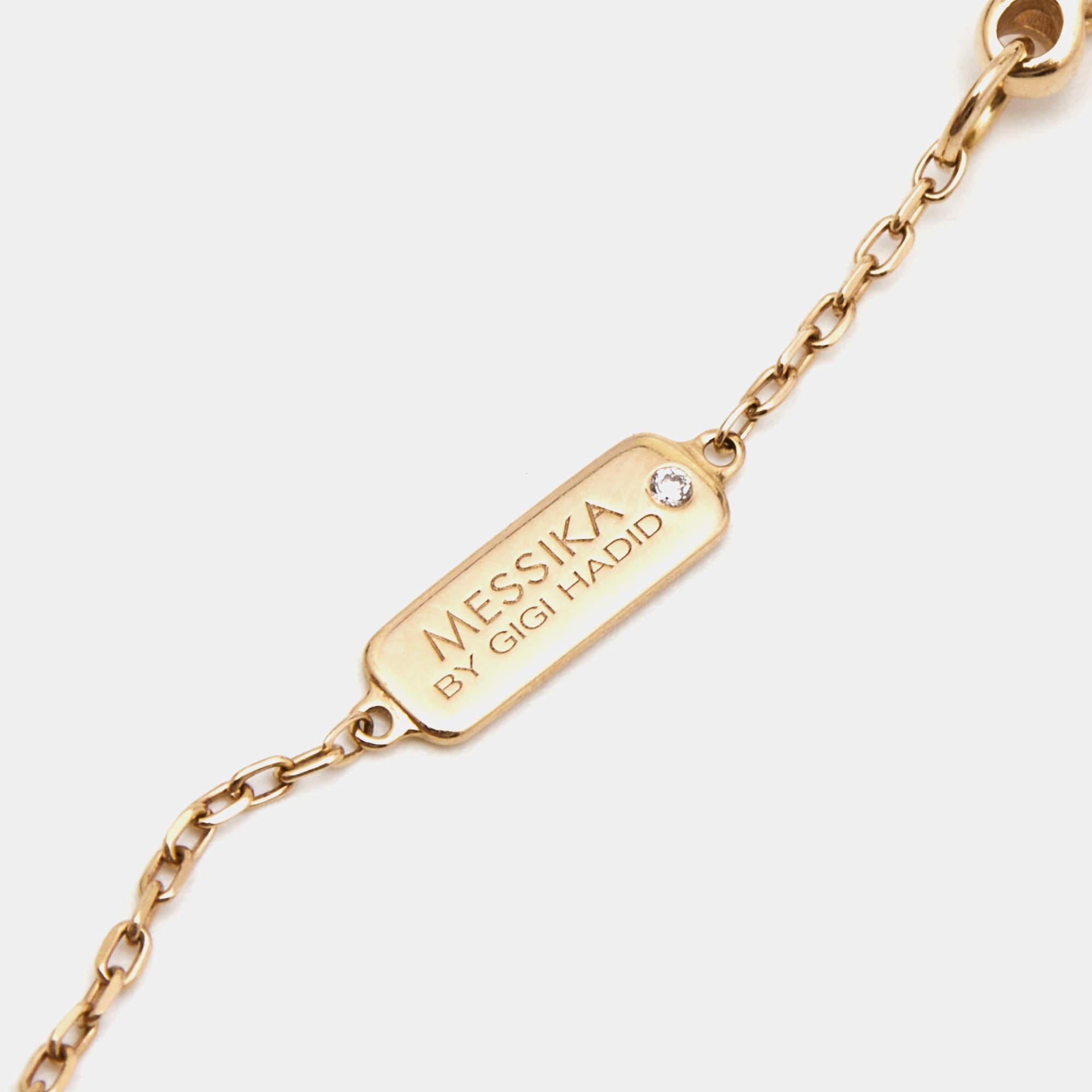  Bracelet en or rose 18 carats avec diamants Messika Move Addiction de Gigi Hadid Pour femmes 
