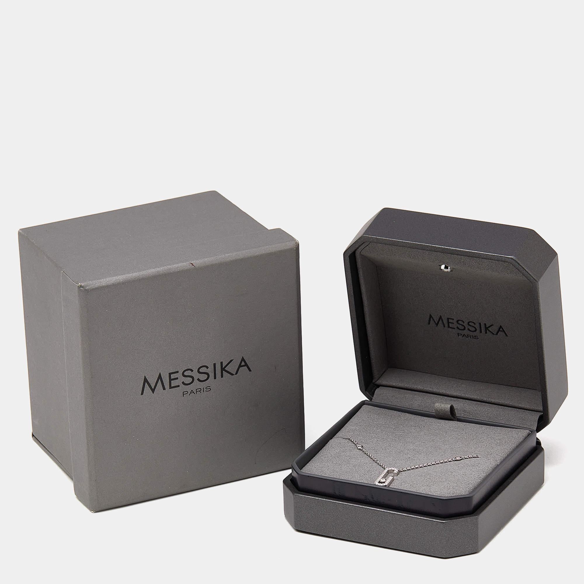 Messika Move Addiction Pavé Diamond 18K White Gold Necklace 3