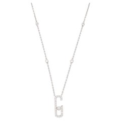 Messika Move Addiction Pavé Diamond 18K White Gold Necklace