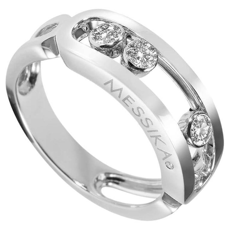 Messika Move Classic 18k White Gold Diamond Ring For Sale at 1stDibs |  moving diamond ring, moving diamonds ring, messika ring white gold