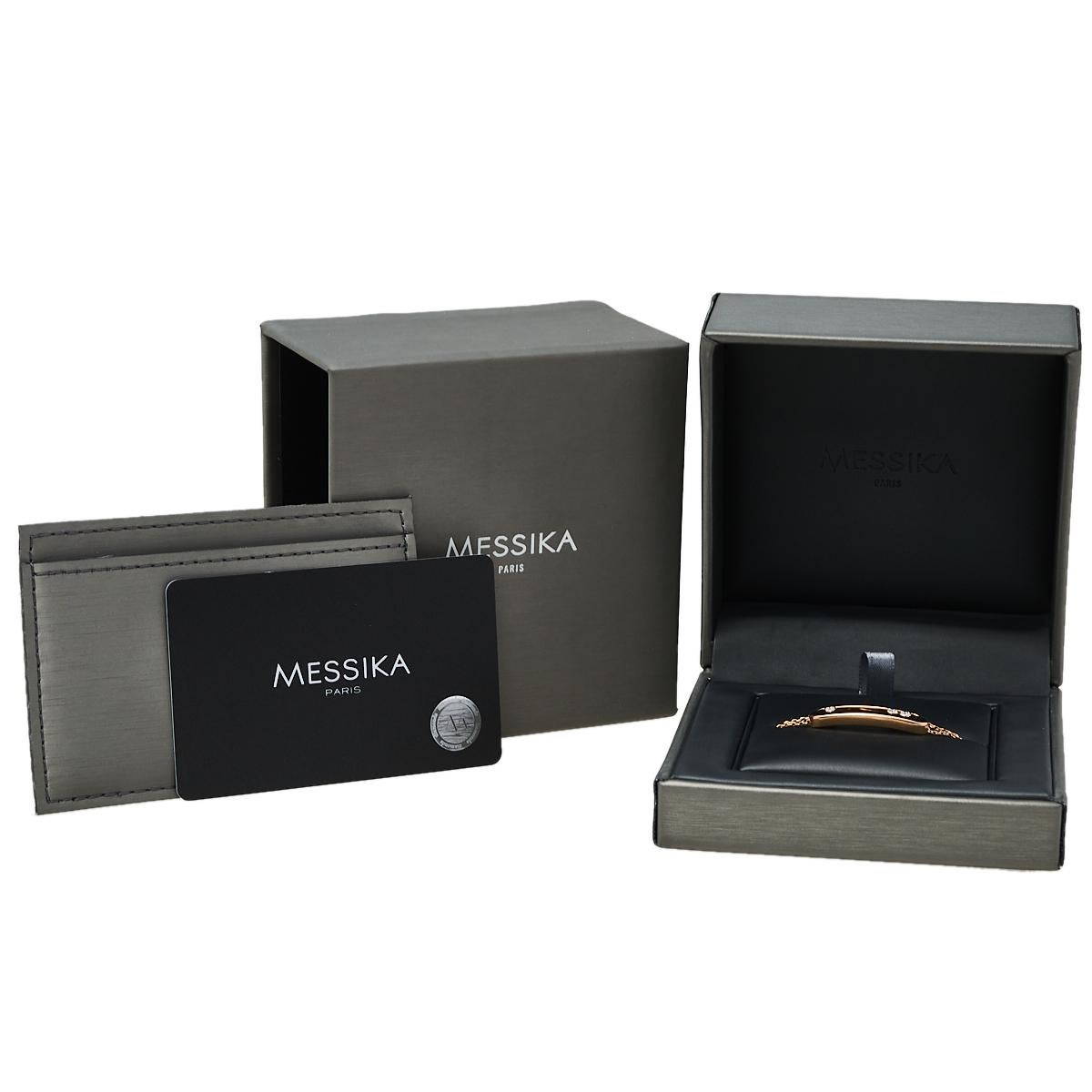 Messika Move Classique Diamond 18K Rose Gold Bracelet In Good Condition In Dubai, Al Qouz 2