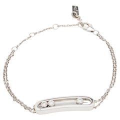 Messika Move Bracelet classique en or blanc 18 carats avec diamants