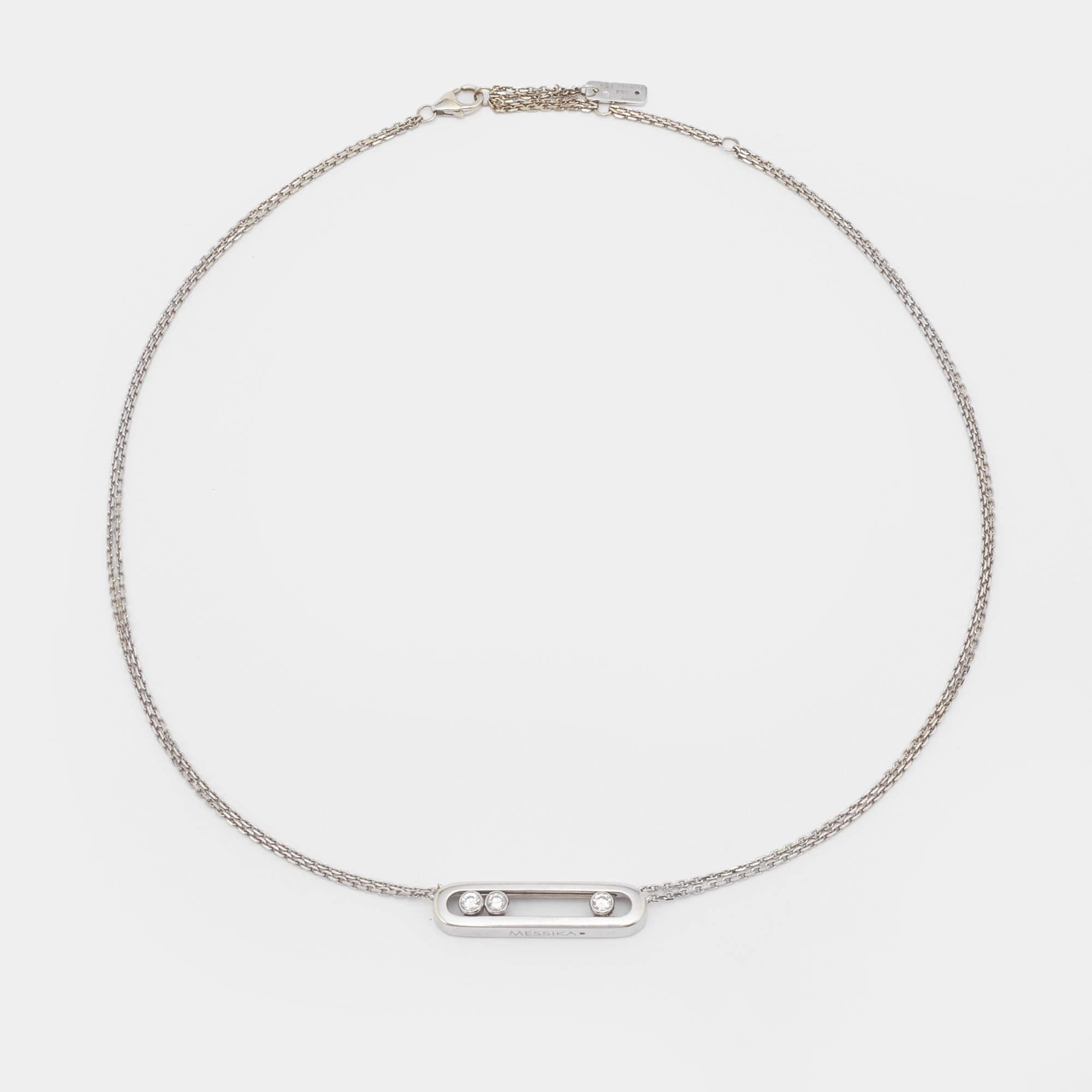 messika white gold necklace