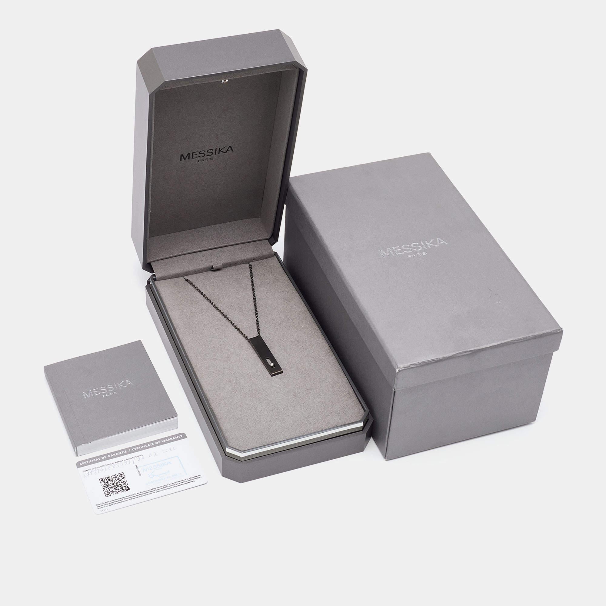 Uncut Messika Move Diamond Titanium Necklace