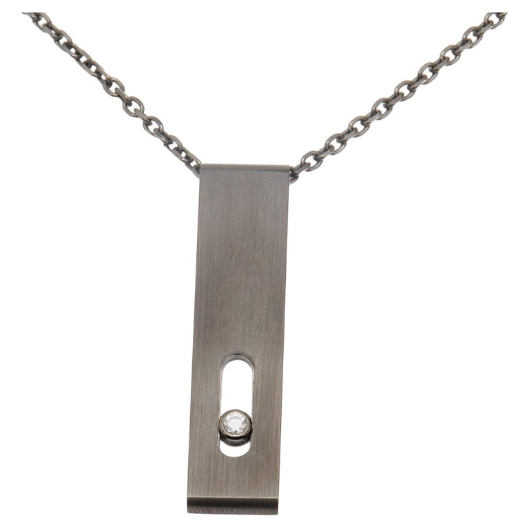 Messika Move Diamond Titanium Necklace For Sale at 1stDibs