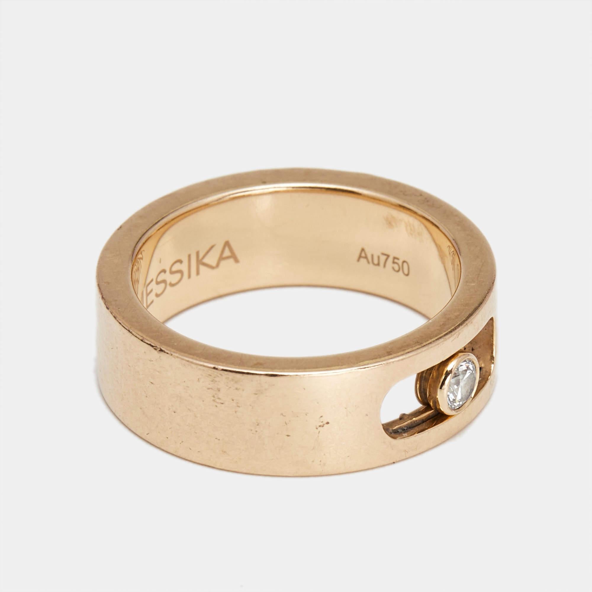 Messika Move Joaillerie Diamond 18k Rose Gold Wedding Ring Size 51 1