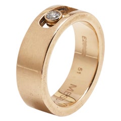 Messika Move Joaillerie Diamond 18k Rose Gold Wedding Ring Size 51