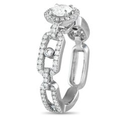 Messika Move Link 18K White Gold 0.81 ct Diamond Solitaire Ring