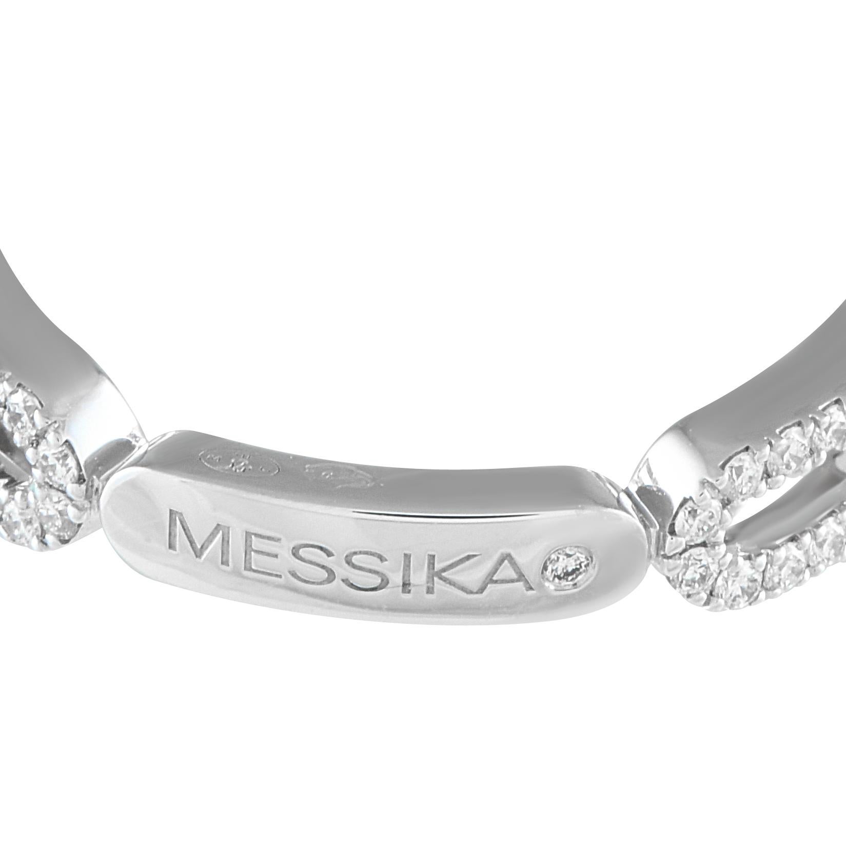 Women's Messika Move Link 18K White Gold 0.81 ct Diamond Solitaire Ring