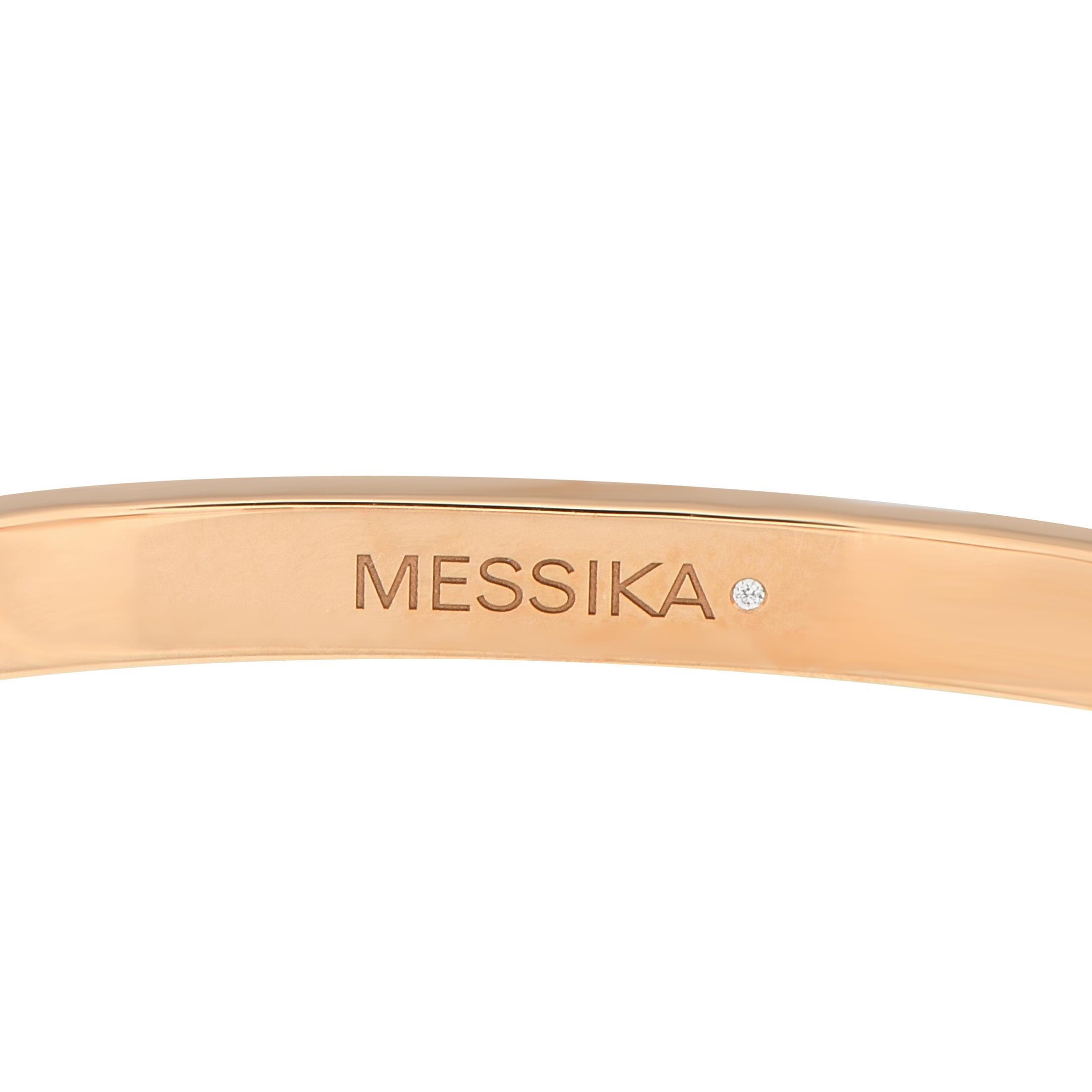 Messika Move Noa 18K Rose Gold 0.11 ct Diamond Bangle Bracelet In New Condition In Southampton, PA