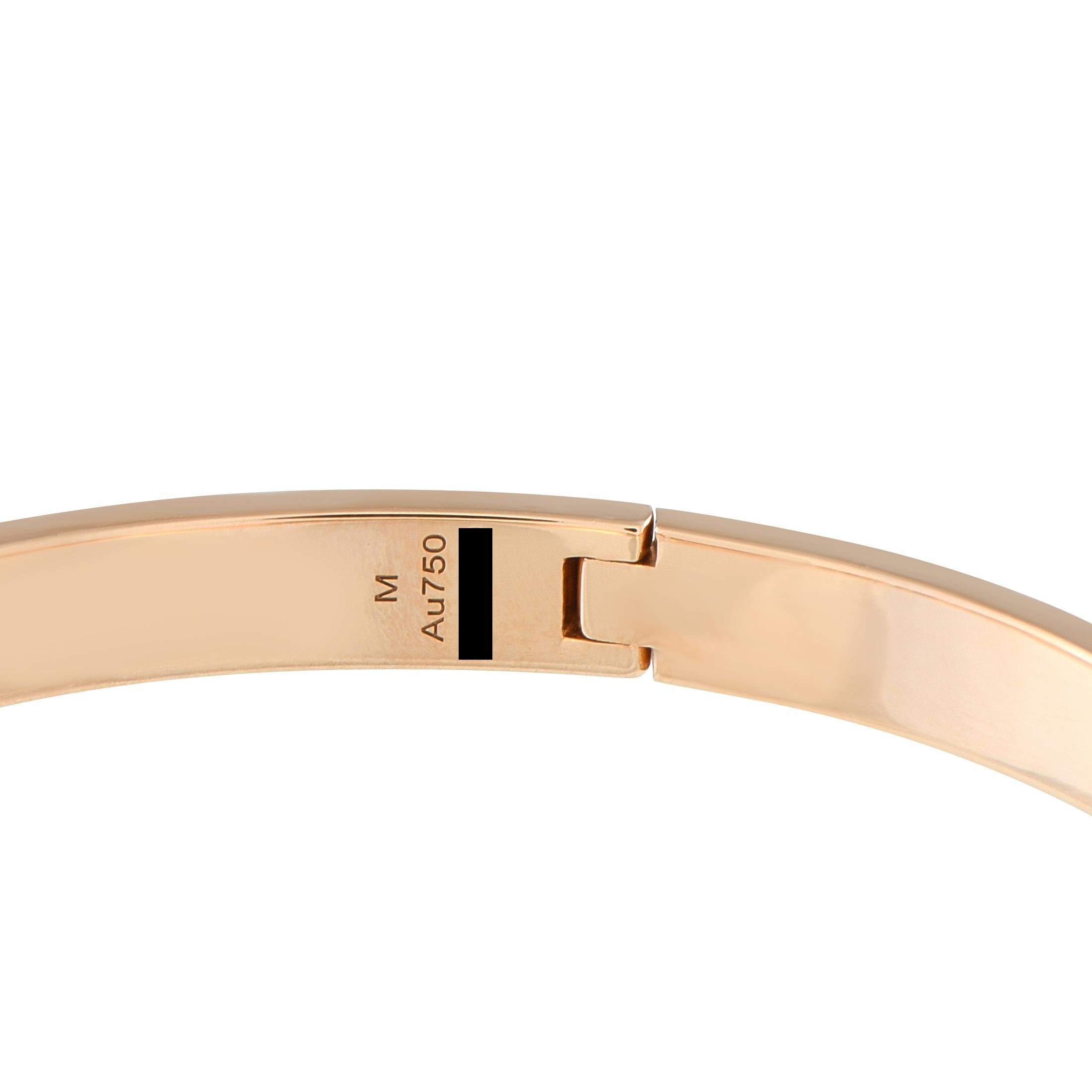 Women's Messika Move Noa 18K Rose Gold 0.11 ct Diamond Bangle Bracelet