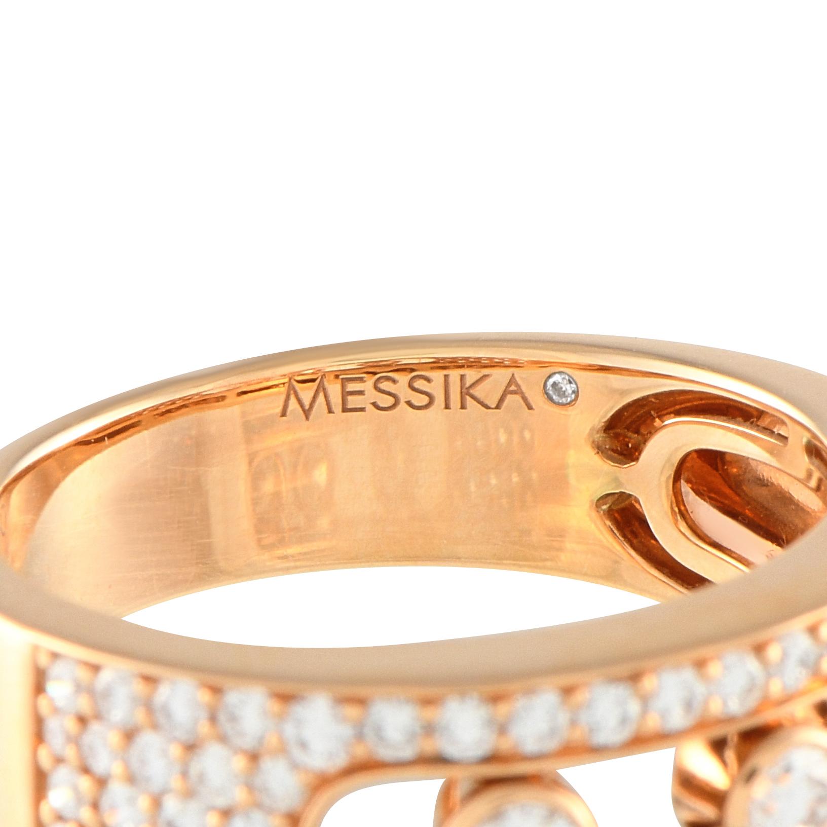 Messika Move Noa 18K Rose Gold 0.99ct Diamond Ring In New Condition In Southampton, PA