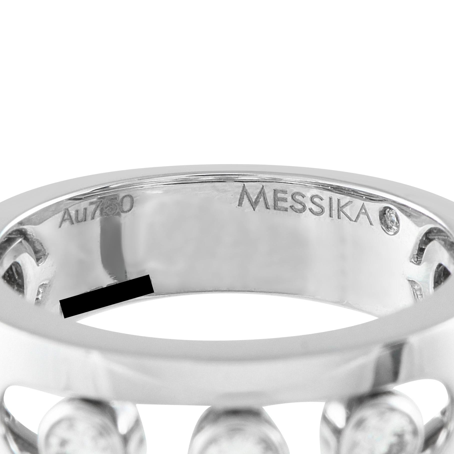 Messika Move Noa 18K White Gold 0.25ct Diamond Ring In New Condition In Southampton, PA