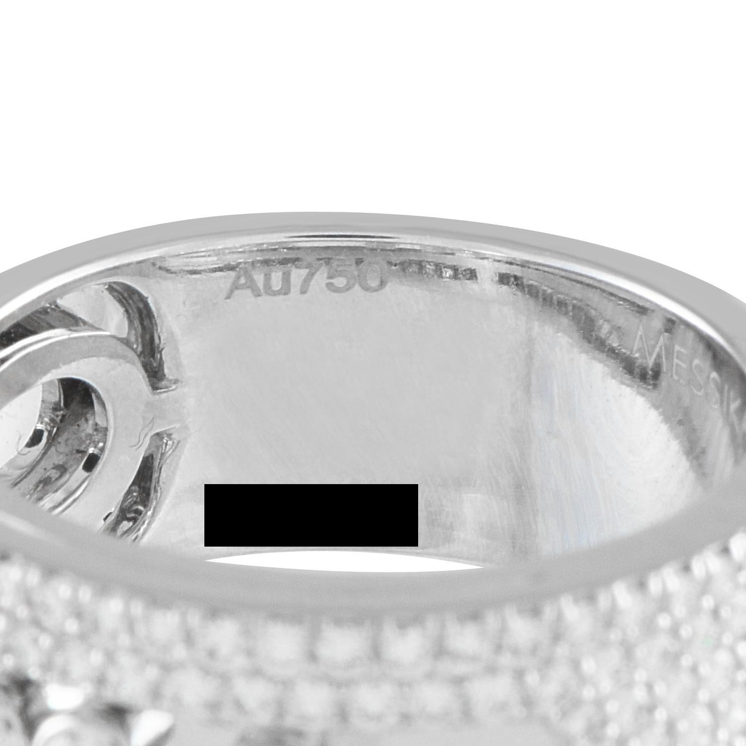 Messika Move Noa 18K White Gold 0.73 ct Diamond Pave Ring In New Condition In Southampton, PA