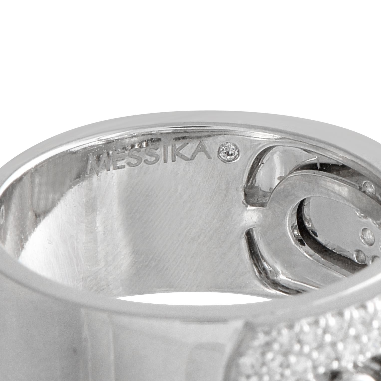 Women's Messika Move Noa 18K White Gold 0.73 ct Diamond Pave Ring