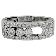 Bague Messika Move Noa en or blanc 18 carats sertie de diamants