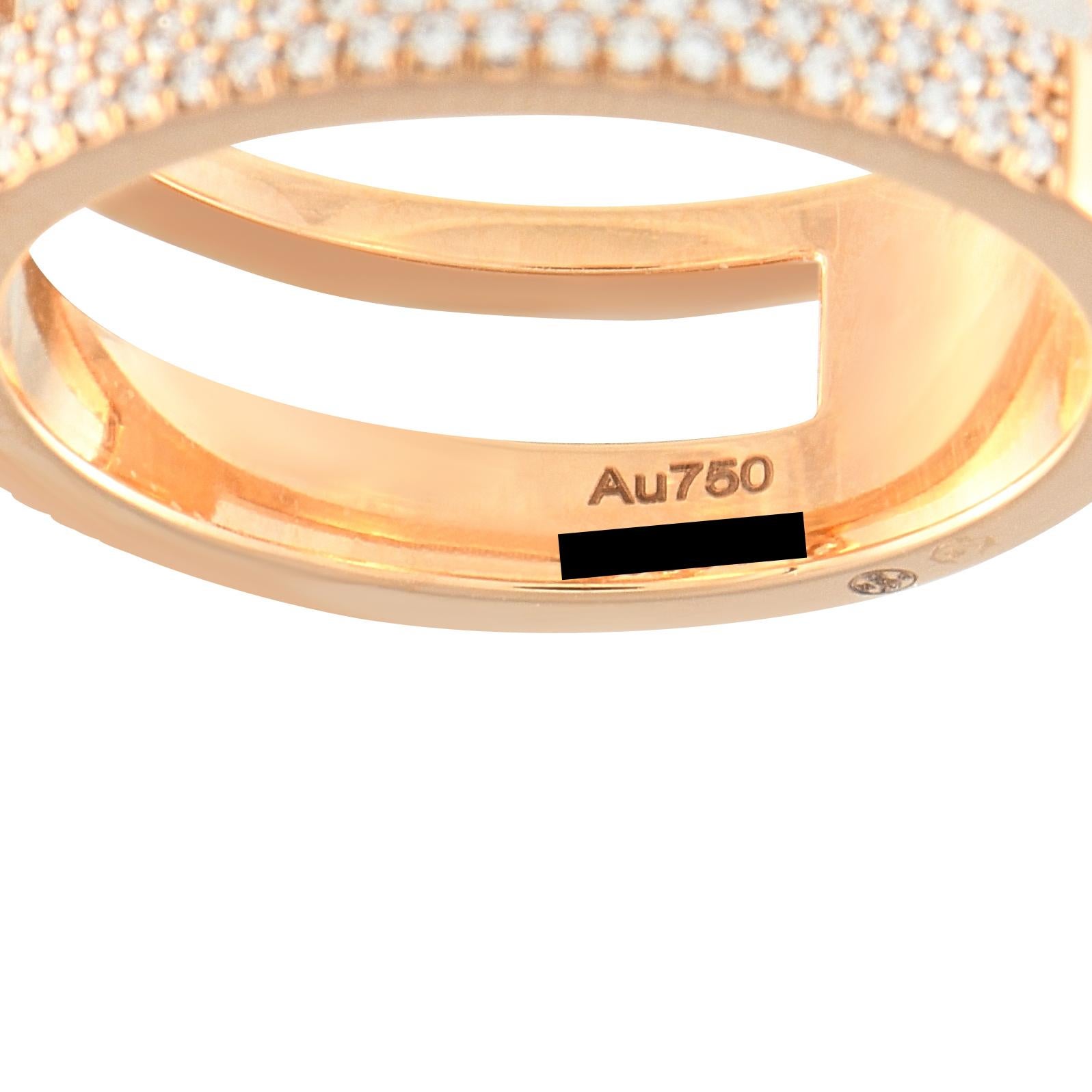 Women's Messika Move Romaine 18K Rose Gold 0.65ct Diamond Ring