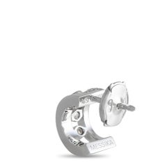 Messika Move Romane 18K White Gold 0.25 ct Diamond Mini Hoop Earrings