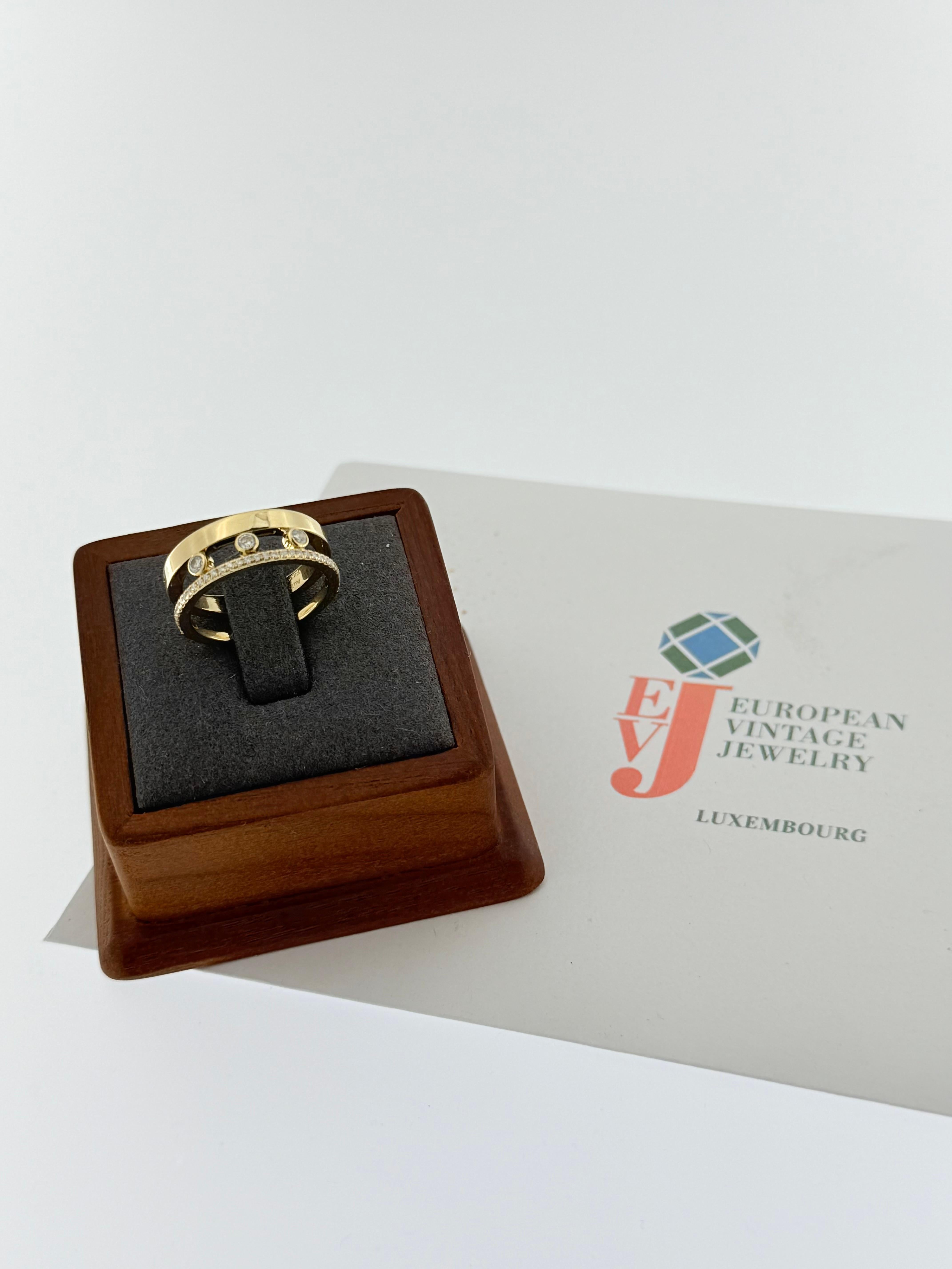 Moderne Messika Move Bague Romane Or jaune et diamants en vente