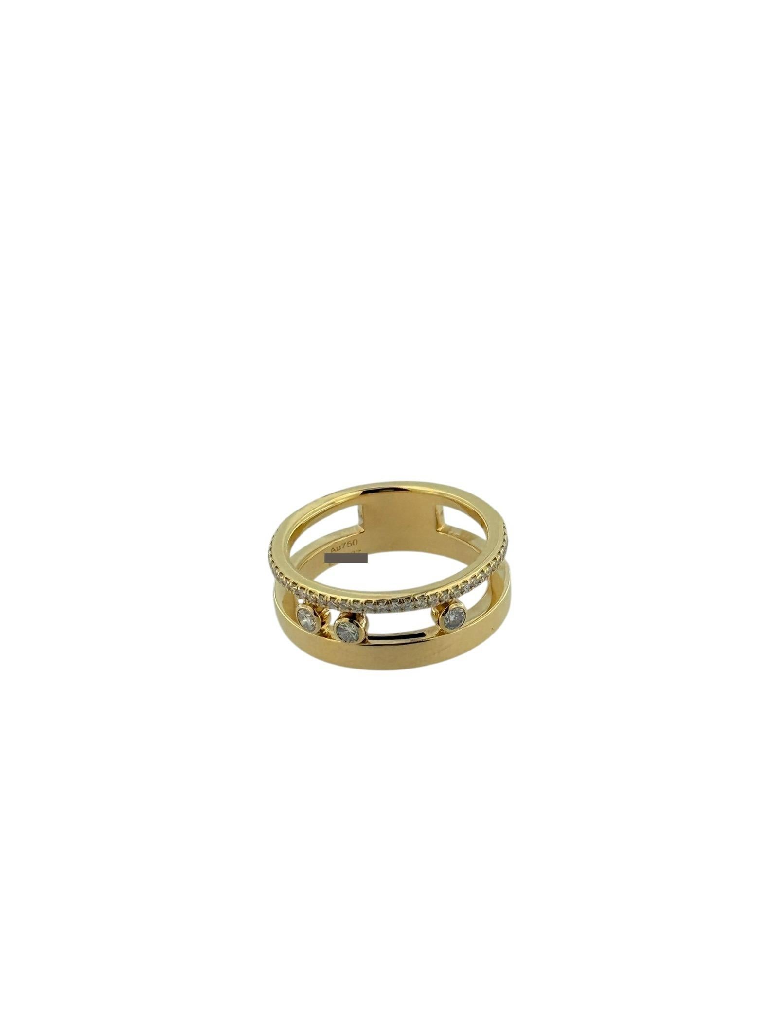 Messika Move Bague Romane Or jaune et diamants en vente 1
