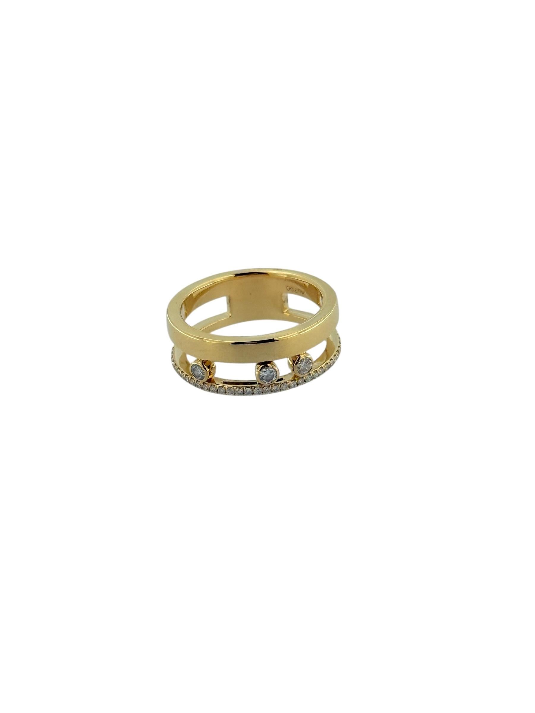 Messika Move Bague Romane Or jaune et diamants en vente 2