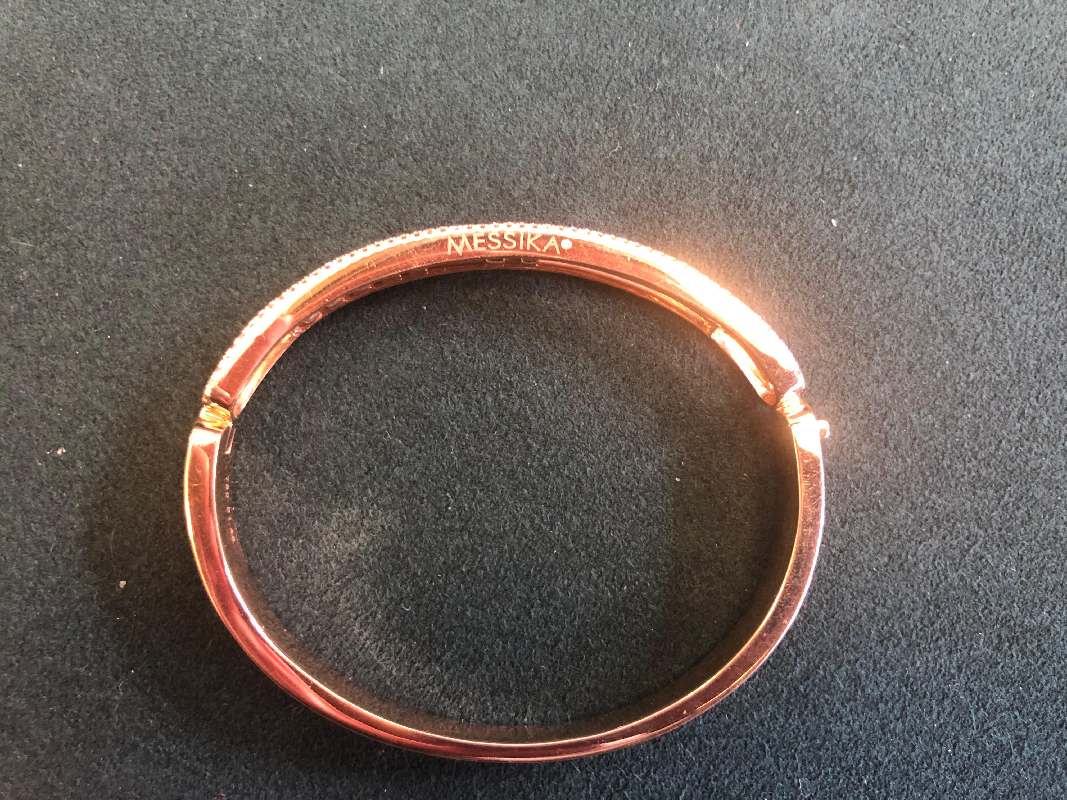 Round Cut Messika Move Semainier Bracelet in 18 Karat Pink Gold Set with Diamonds