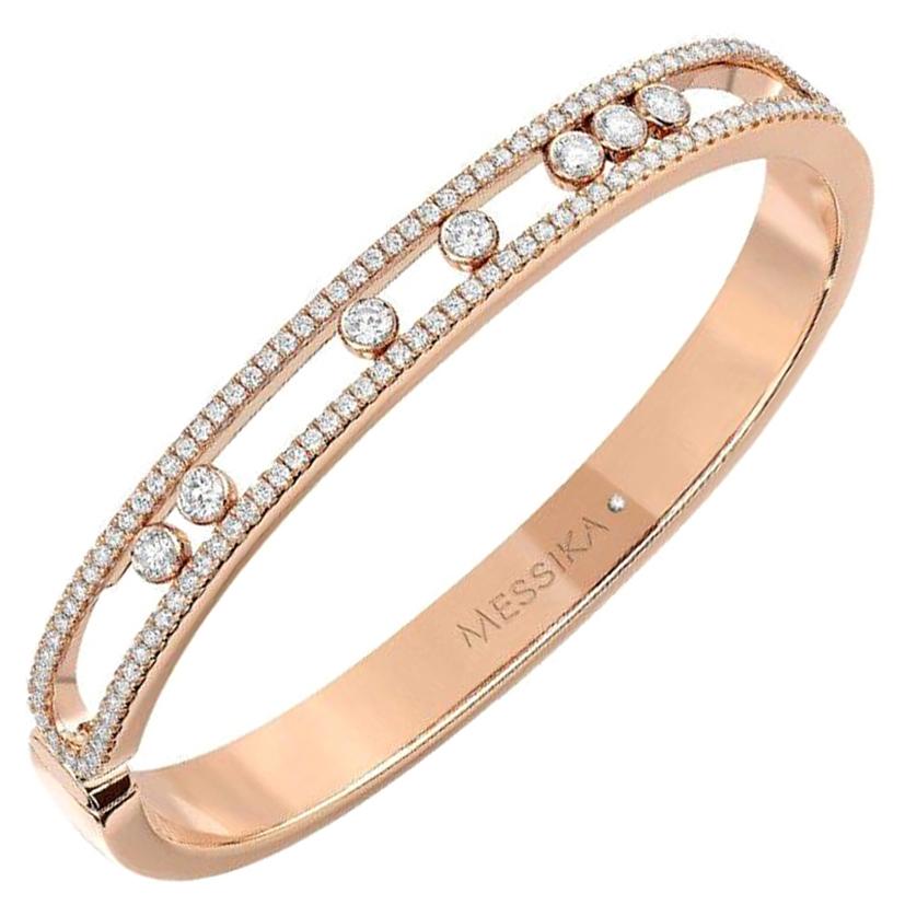 Messika Move Semainier Bracelet in 18 Karat Pink Gold Set with Diamonds