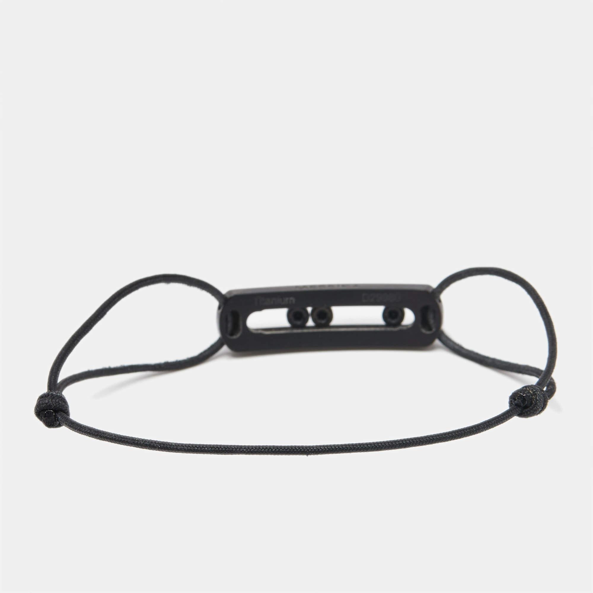 Messika Move Titanium Black Diamond Cord Bracelet In Good Condition In Dubai, Al Qouz 2