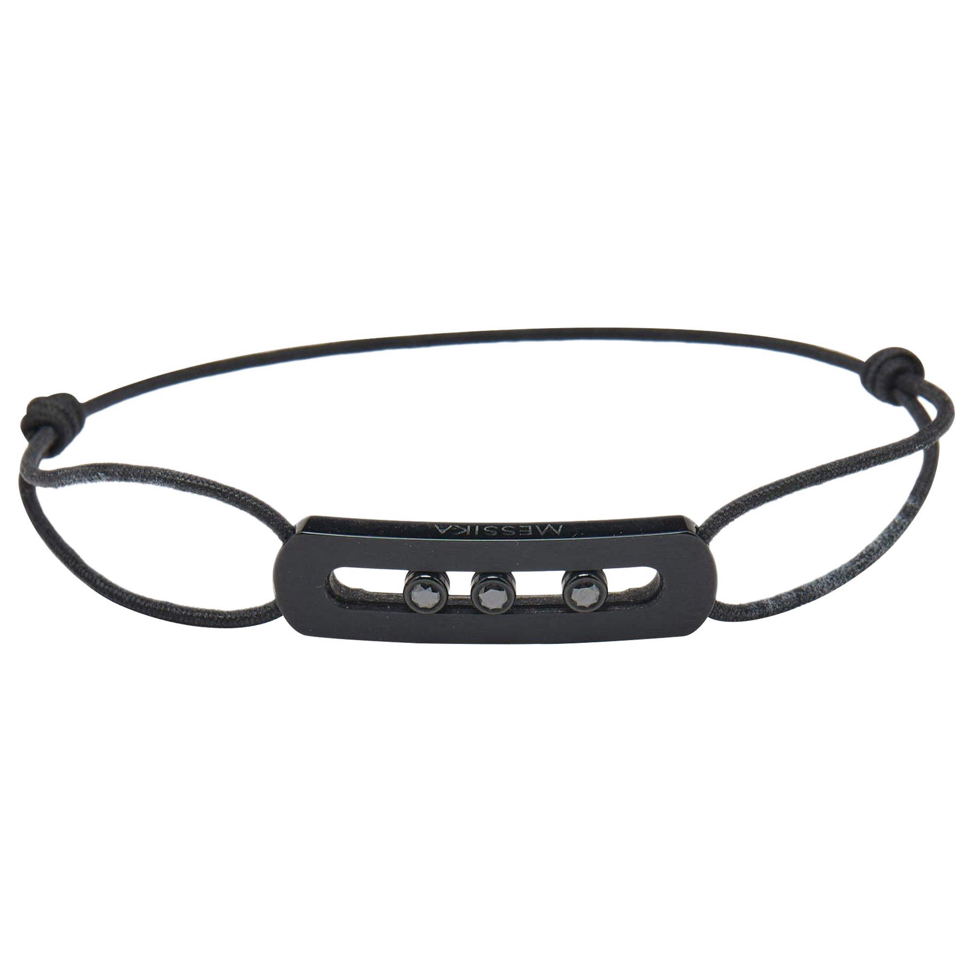 Messika Move Titanium Black Diamond Cord Bracelet